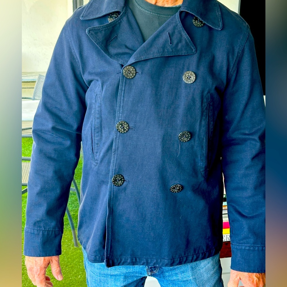 RRL cotton peacoat, 100% cotton, men’s large